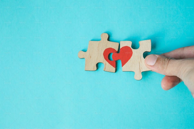 Love Couple Holding Hands Red Hearts Valentines Day Love Heart Drawing Art  Love Couple Romantic Line Jigsaw Puzzle