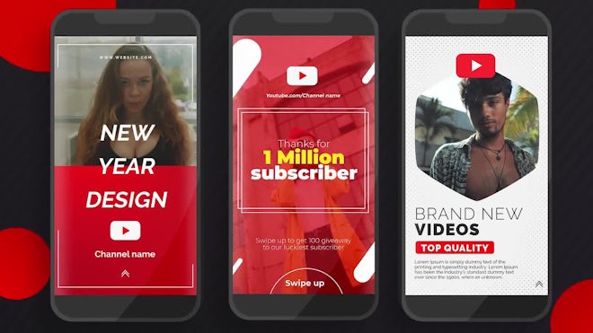 YouTube Instagram Stories Freebies template preview