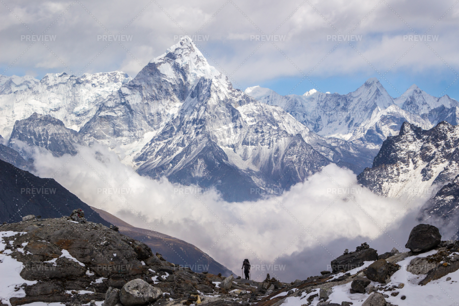 Ama Dablam Mountain - Stock Photos | Motion Array