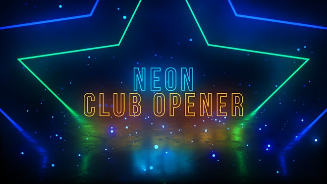 Neon Club Opener Freebies template preview