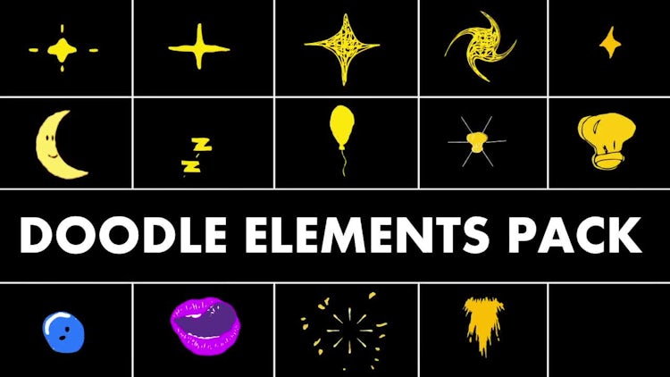 Doodle Elements Pack - Stock Motion Graphics | Motion Array