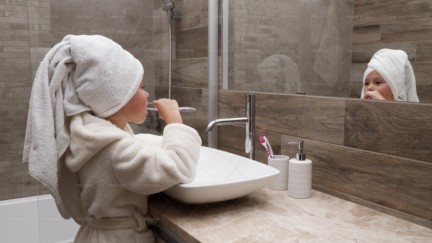 Child Brushing Teeth: Stock Photos
