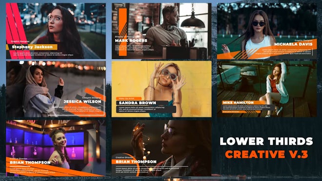 Lower Thirds - Creative V.3 Freebies template preview