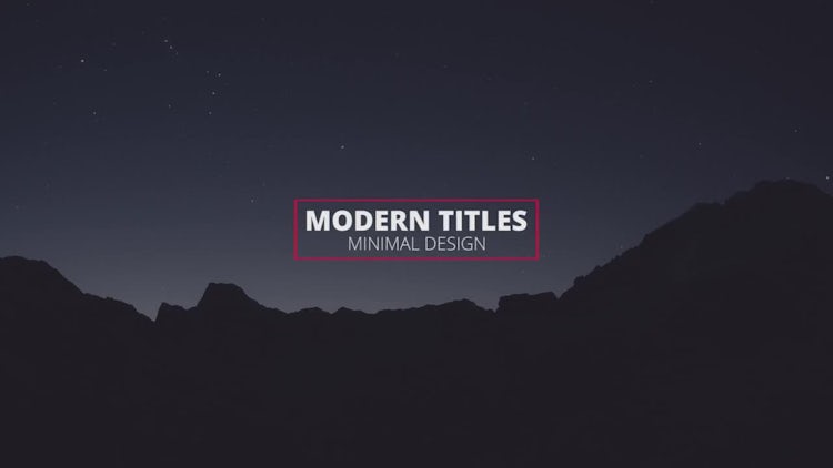Modern Minimal Titles: Premiere Pro Templates