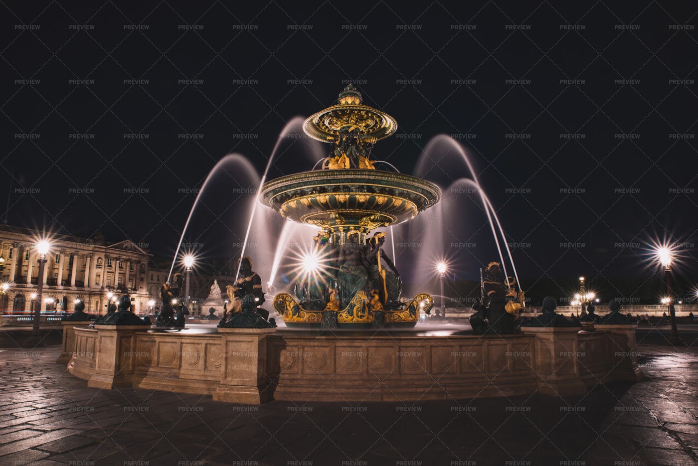 Place De La Concorde Fountain: Stock Photos