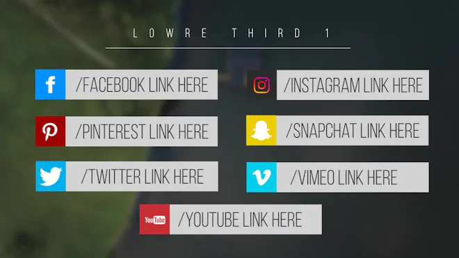 Minimal Social Media Lower Thirds