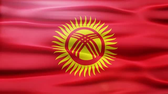 Kyrgystan Flag: Stock Motion Graphics