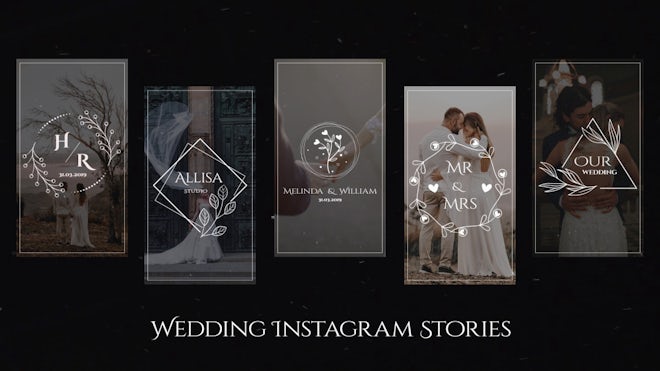 Wedding Instagram Stories V.2 Freebies template preview
