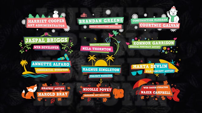 Seasons Lower Thirds Freebies template preview