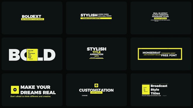 Big Animated Titles Pack#4 Freebies template preview