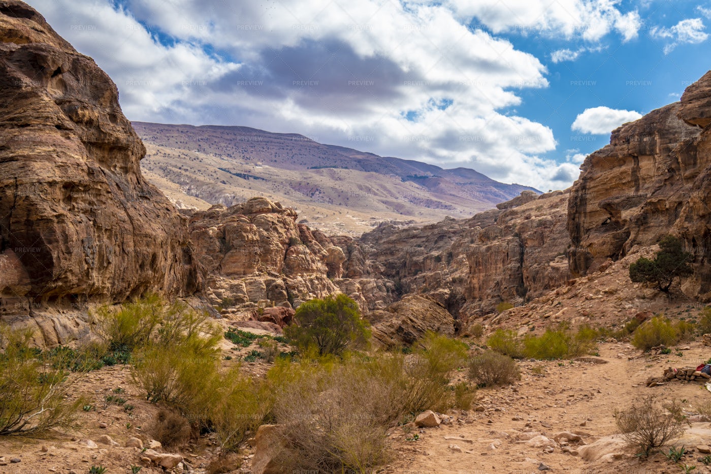 Typical Rocks In Petra, Jordan: Stock Photos