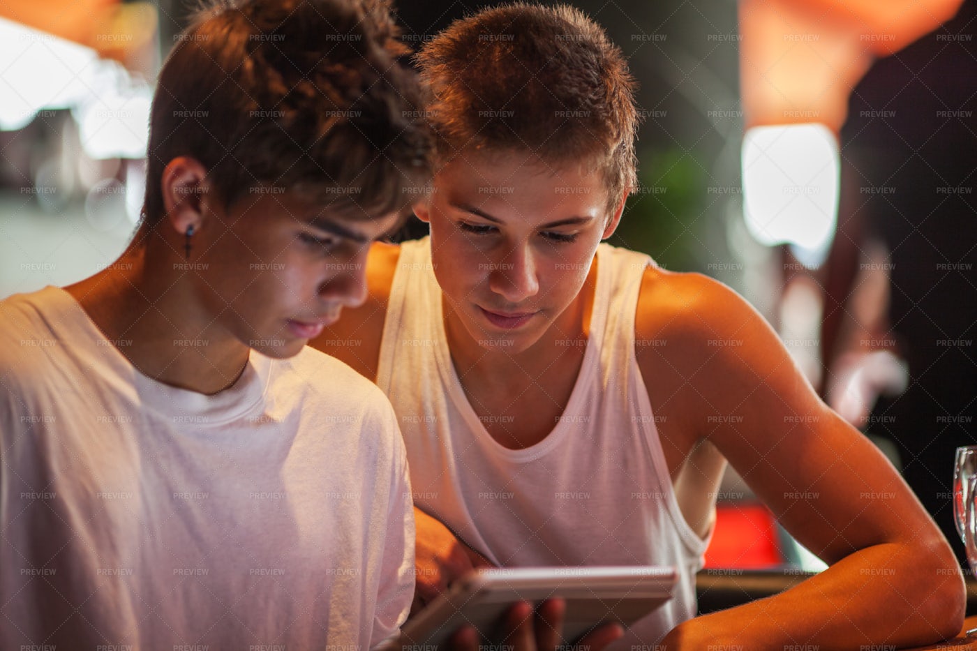 Teenagers With Tablet: Stock Photos