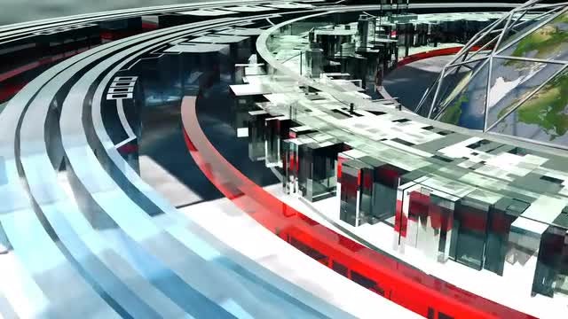 Flight around earth - cybernetic future: Stock Motion Graphics