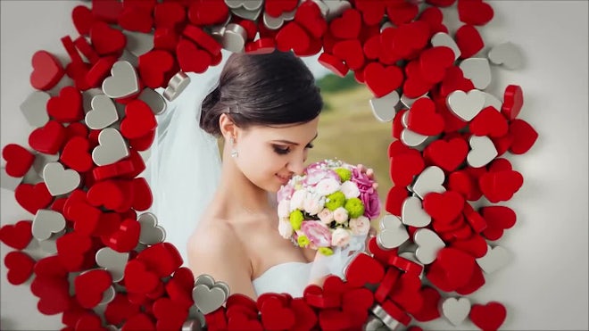 3D Hearts Album Freebies template preview