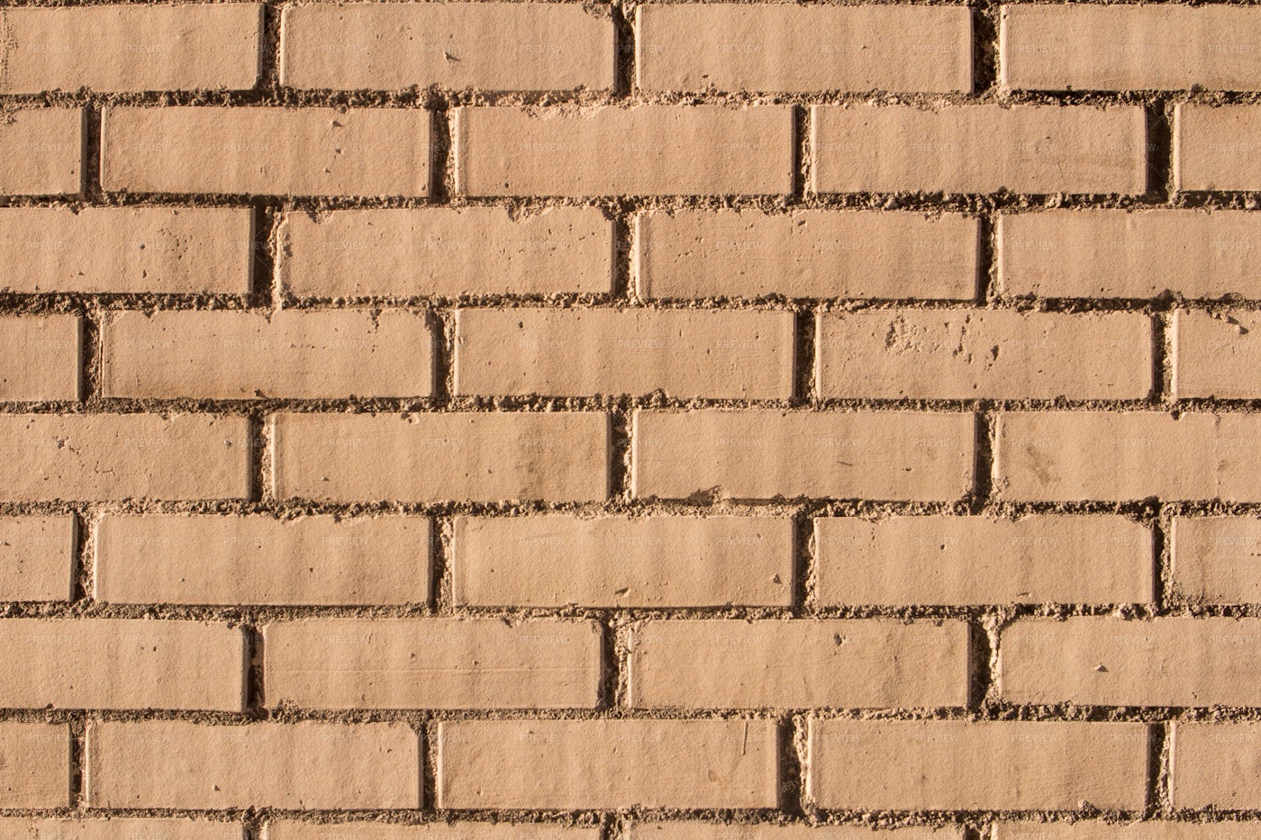 Brown Brick Wall With Gray Cement: Stock Photos