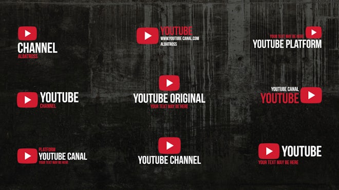 Youtube Lower Thirds & Titles V.2 Freebies template preview