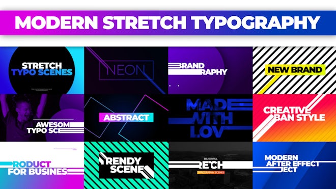 Modern Stretch Typography Freebies template preview