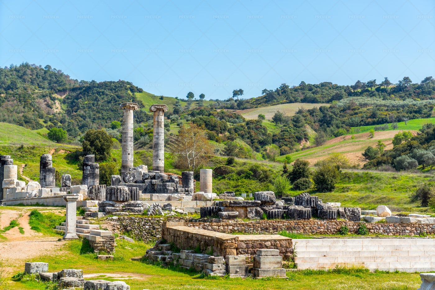 Sardes Artemis Temple: Stock Photos