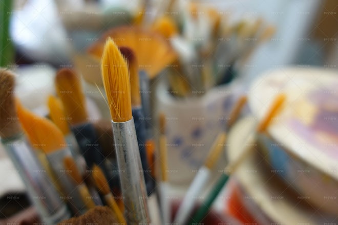 Brushes And Painting Equipment - Stock Photos