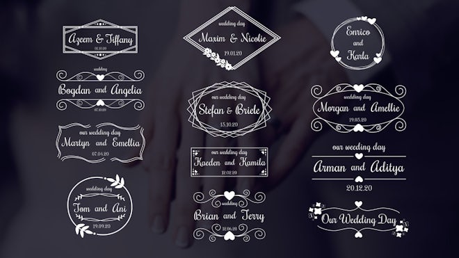 Wedding Titles Pack Freebies template preview