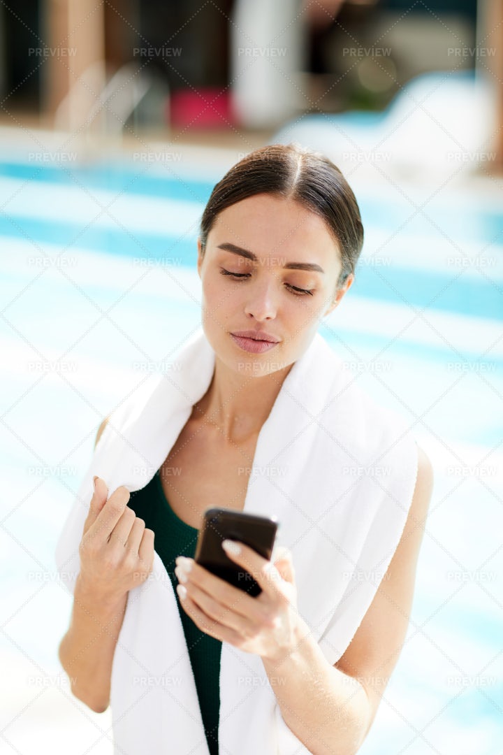 Texting On Vacation: Stock Photos