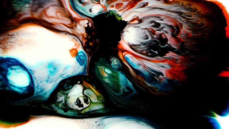 Abstract Colorful Ink Blast: Stock Video