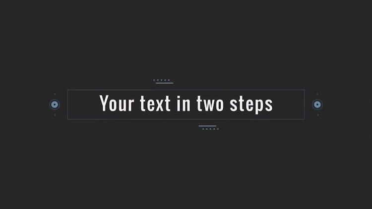 Your text in two steps: After Effects Templates
