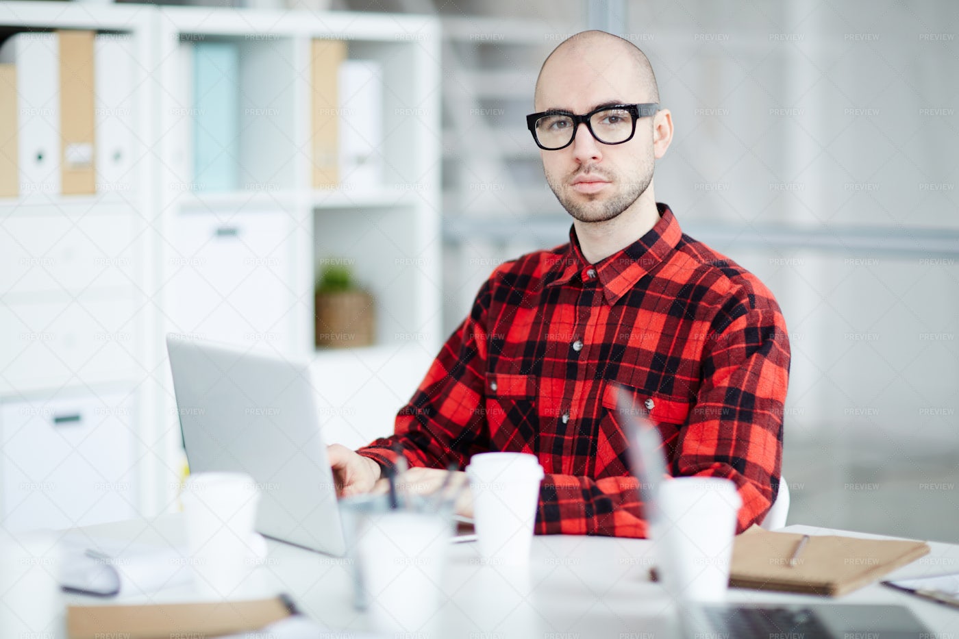 Businessman Working At Office: Stock Photos