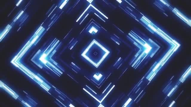Glowing KaleidoSquares Abstract Vj Loop: Stock Motion Graphics