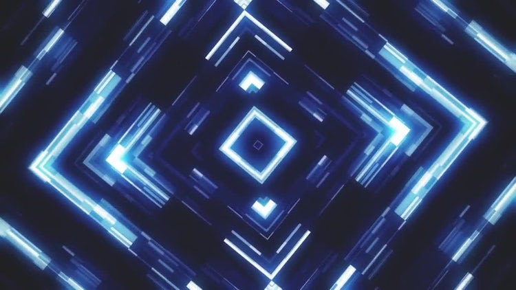 Glowing KaleidoSquares Abstract Vj Loop: Stock Motion Graphics