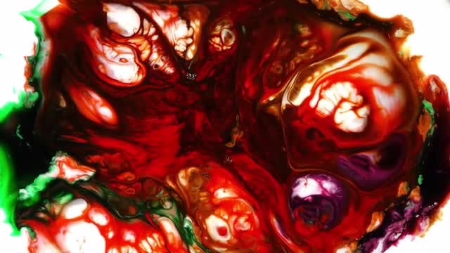 Abstract Colorful Ink Blast: Stock Video