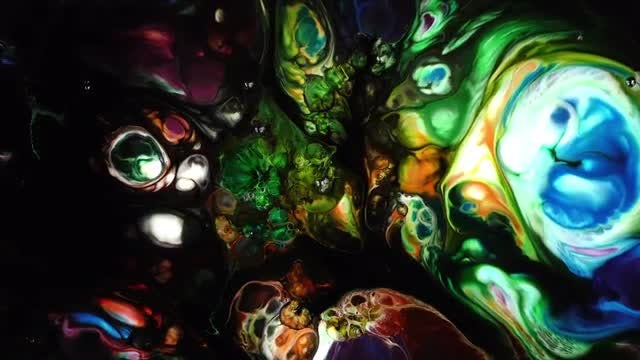 Abstract Colorful Ink Blast: Stock Video