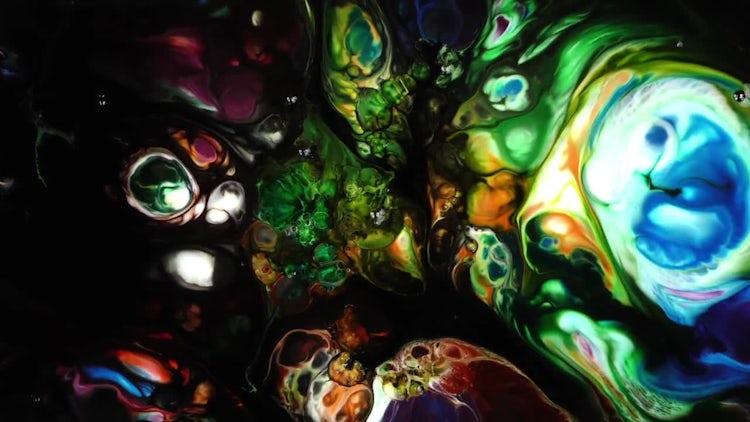 Abstract Colorful Ink Blast: Stock Video