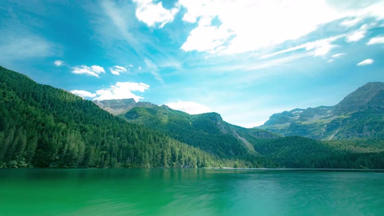 Lake And Mountains Landscape: Stock Video