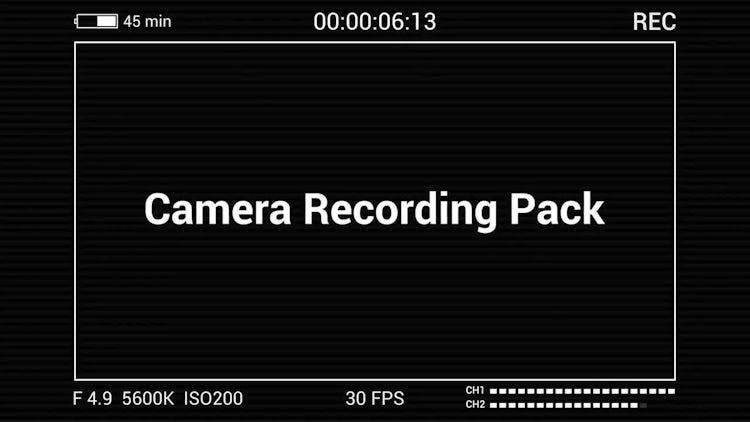 Camera Recording Pack: Motion Graphics Templates