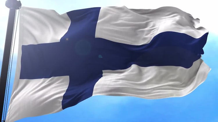 Finland Flag Animation: Stock Motion Graphics