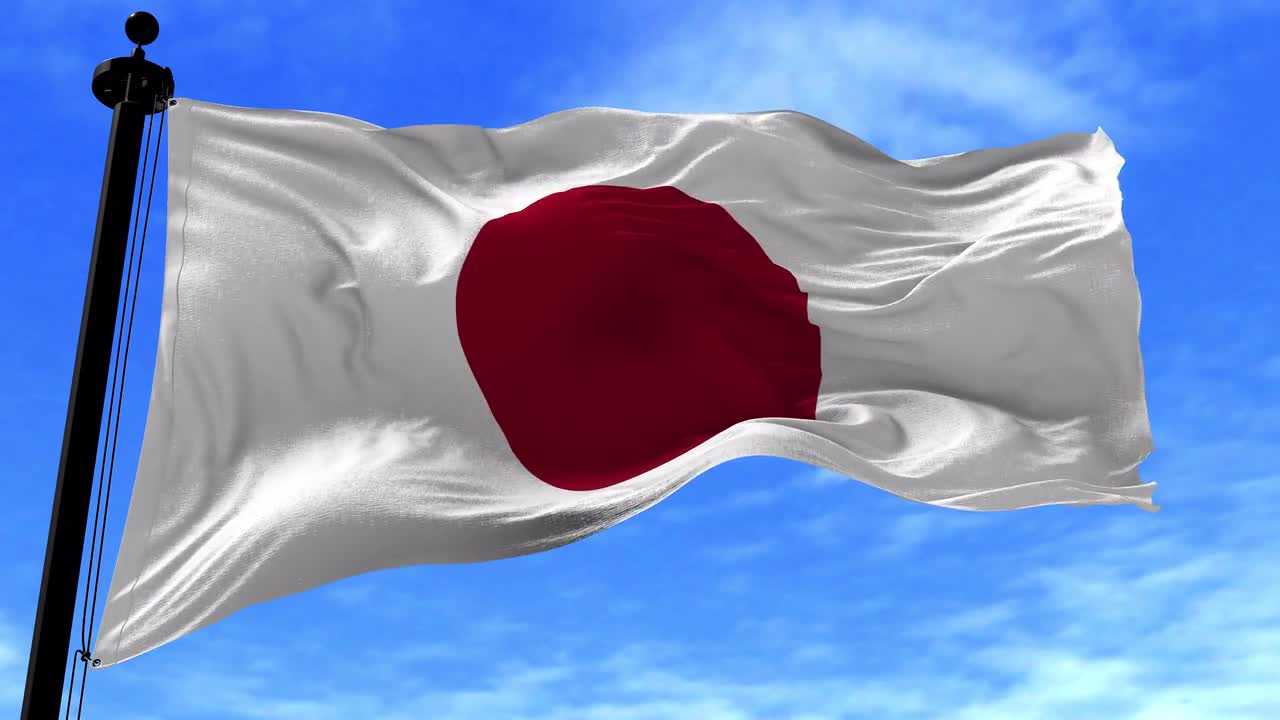 Japan Flag Animation Stock Motion Graphics Motion Array