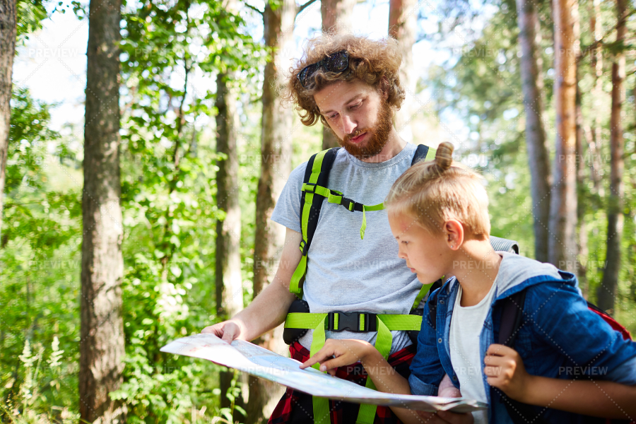 scouts-with-map-stock-photos-motion-array