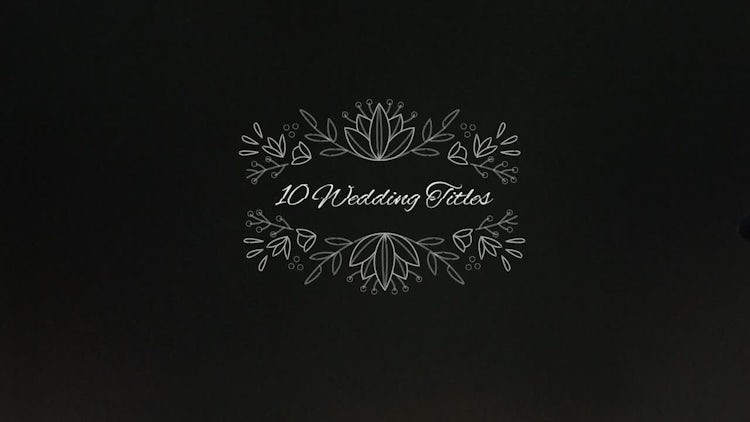 Wedding Titles: Premiere Pro Templates
