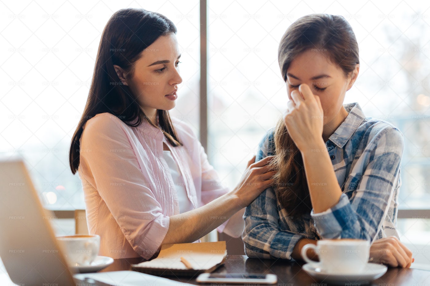 Consoling A Friend: Stock Photos