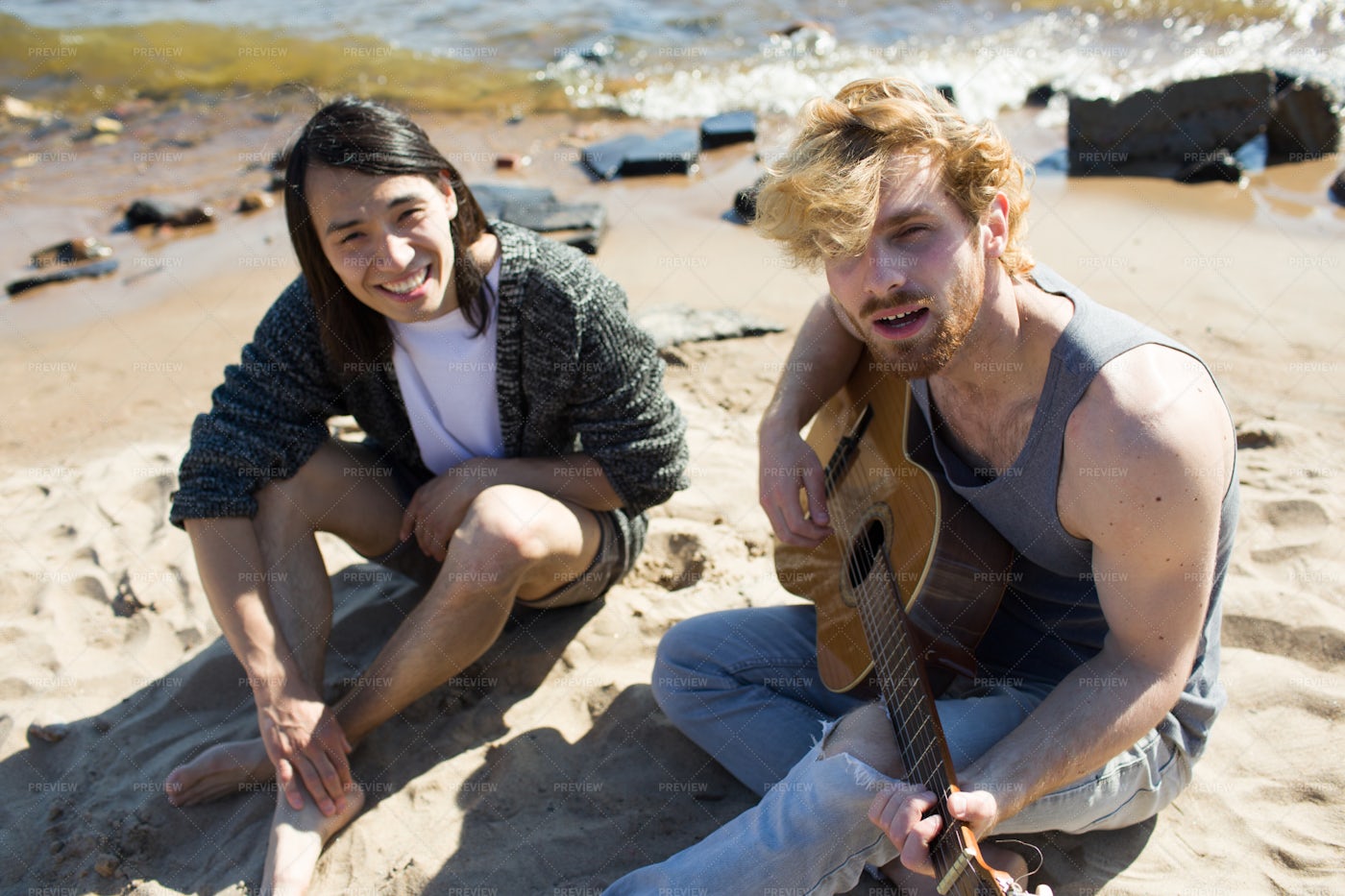 Singing On Sand: Stock Photos