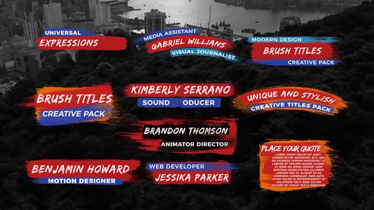 Call Out Titles | Premiere Pro Templates Unique & Stylish Brush Titles - After Effects Templates ...