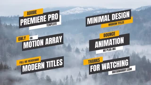 Modern Titles: Premiere Pro Templates