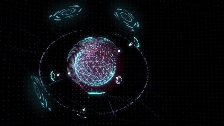 Holographic Earth: Stock Motion Graphics