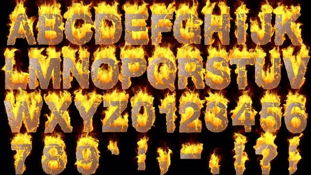 Fire Alphabet: Stock Motion Graphics