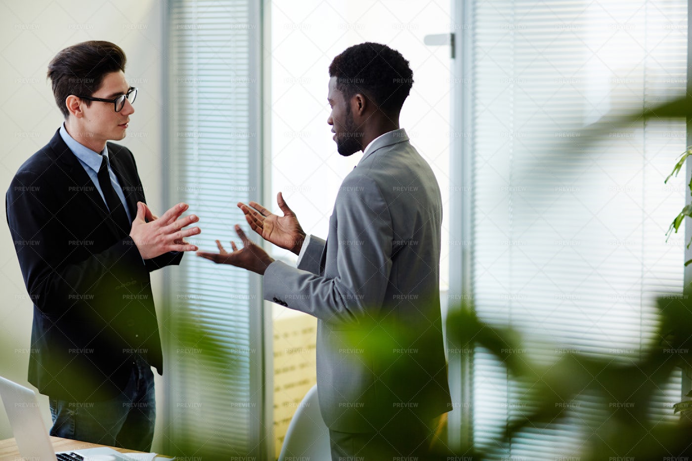 Conversation Of Colleagues Stock Photos Motion Array