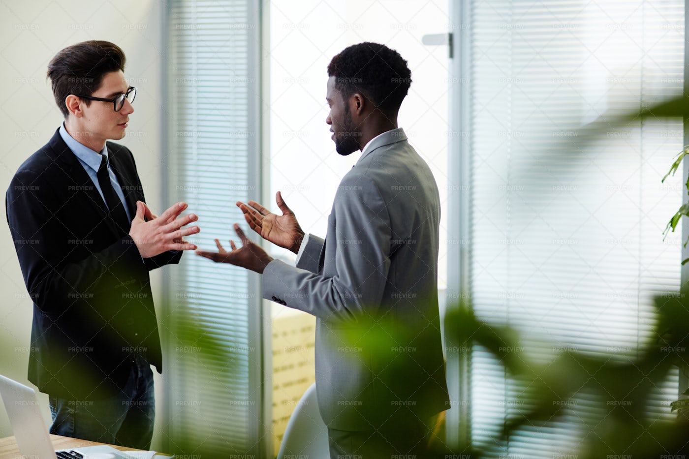 Conversation Of Colleagues: Stock Photos