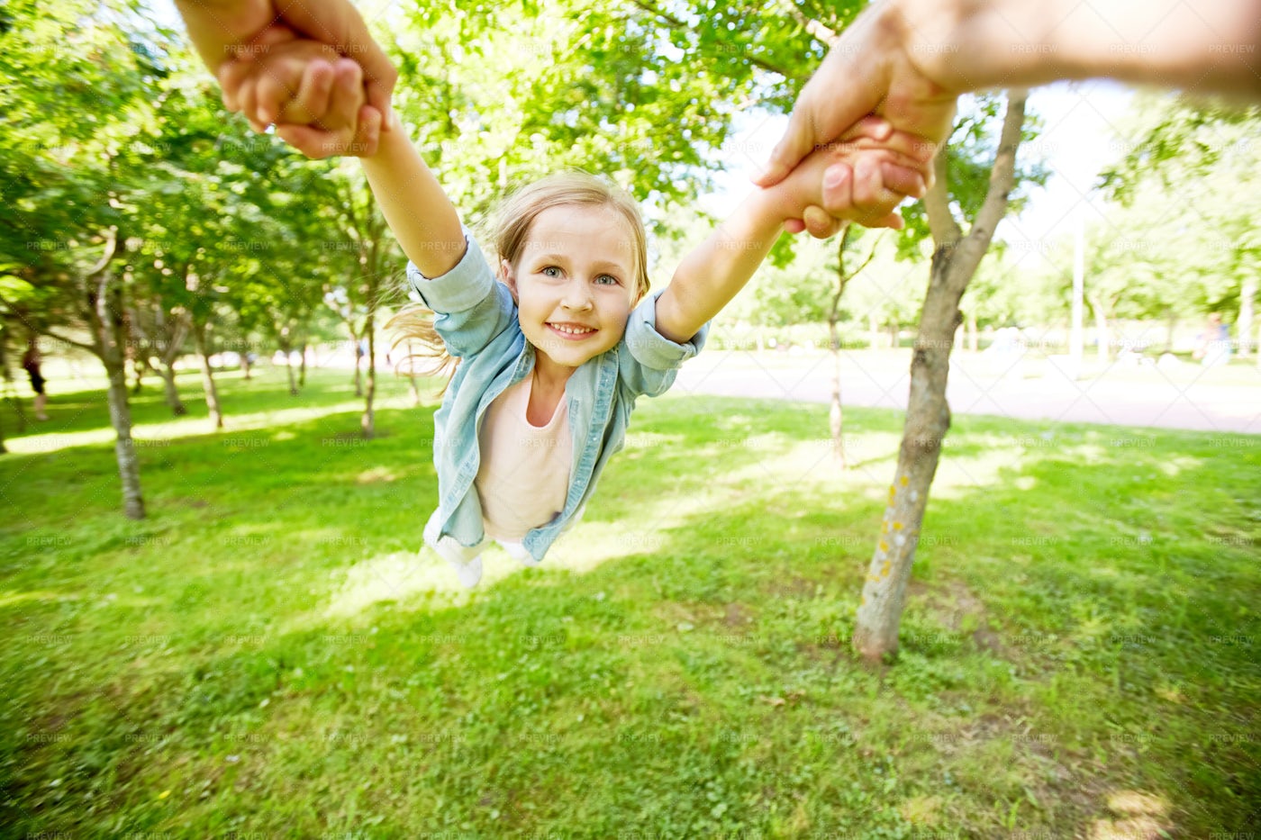 Whirling Child: Stock Photos