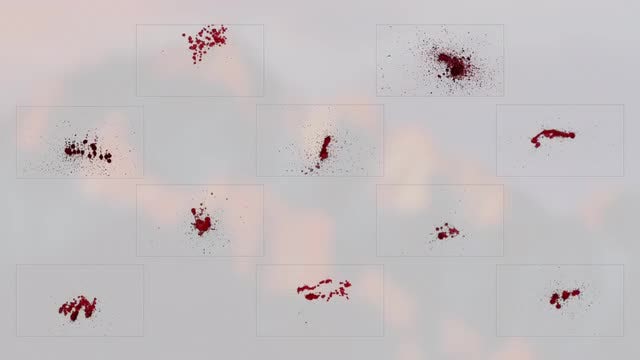 10 Splatter Elements: Stock Video