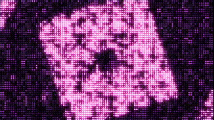 Squares LED Wall Lights Loop: Stock Motion Graphics